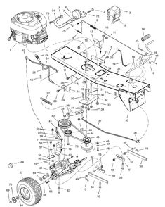 Motion Drive Diagram and Parts List for 7800337-309006X78C 2008 Briggs and Stratton Lawn Tractor